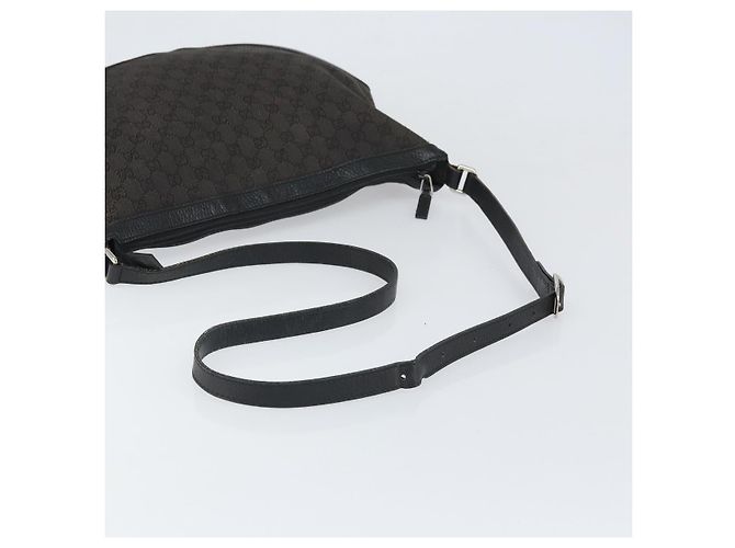 Borsa a Spalla GG Canvas Gucci Nera Argento 272380 Auth ka2298A Nero - vista 7