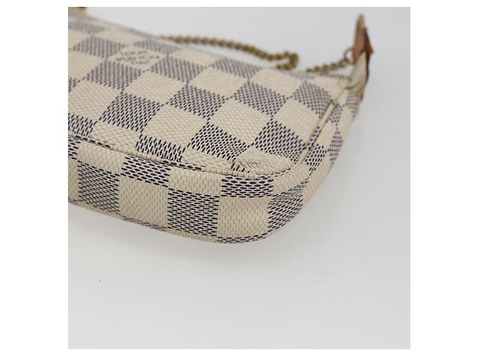 LOUIS VUITTON Mini Pochette Accessoires Damier Azur Pouch N63005 Auth 172013A - vista 14