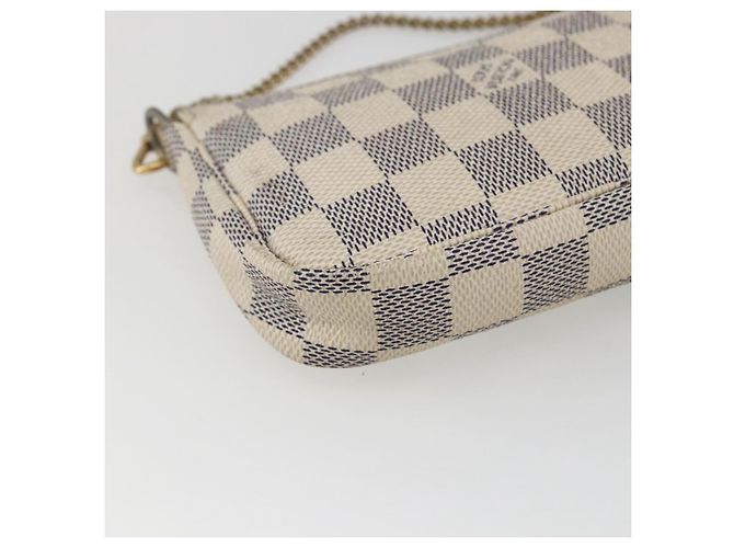 LOUIS VUITTON Mini Pochette Accessoires Damier Azur Pouch N63005 Auth 172013A - vista 15