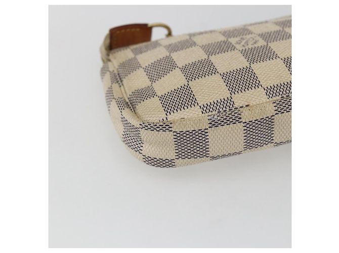 LOUIS VUITTON Mini Pochette Accessoires Damier Azur Pouch N63005 Auth 172013A - vista 17