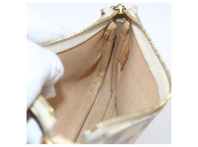 LOUIS VUITTON Mini Pochette Accessoires Damier Azur Pouch N63005 Auth 172013A - vista 20