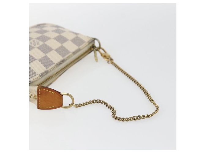 LOUIS VUITTON Mini Pochette Accessoires Damier Azur Pouch N63005 Auth 172013A - vista 7