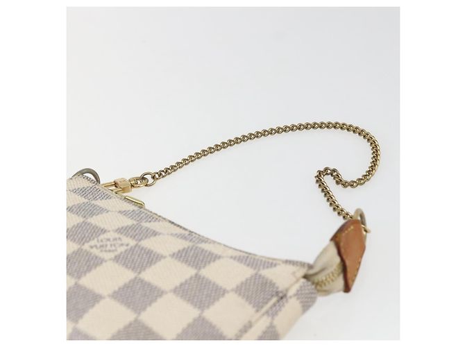 LOUIS VUITTON Mini Pochette Accessoires Damier Azur Pouch N63005 Auth 172013A - vista 8
