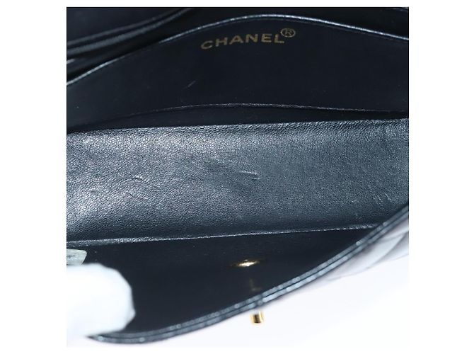 CHANEL Borsa a Spalla Diana Matelassé Catena Patent Nero Oro CC Auth 103804A D'oro - vista 11