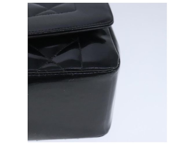 CHANEL Borsa a Spalla Diana Matelassé Catena Patent Nero Oro CC Auth 103804A D'oro - vista 15