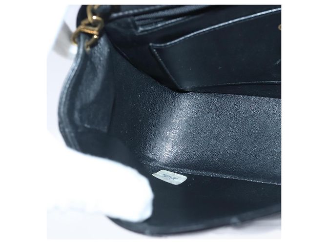 CHANEL Borsa a Spalla Diana Matelassé Catena Patent Nero Oro CC Auth 103804A D'oro - vista 21