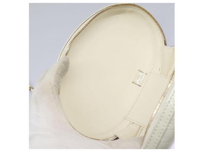 CHANEL V Stitch LA PAUSA Borsa a Spalla con Catena in Pelle Bianca CC Auth bs23014SAV Bianco - vista 22