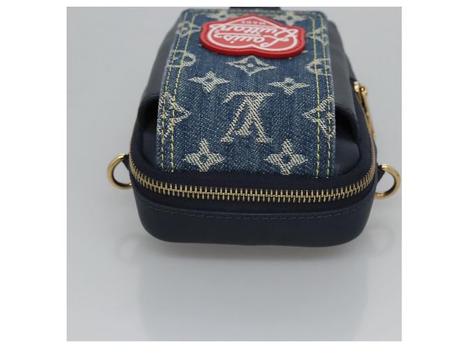 LOUIS VUITTON LV Squared Double Pouch per Telefono Blu M81060 LV Auth EC603SM - vista 5