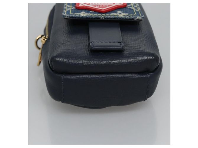 LOUIS VUITTON LV Squared Double Pouch per Telefono Blu M81060 LV Auth EC603SM - vista 6