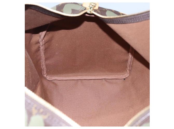 LOUIS VUITTON Monogram graffiti Keepall 50 Borsa Boston Khaki M92196 Auth EC602SAV Cachi - vista 22
