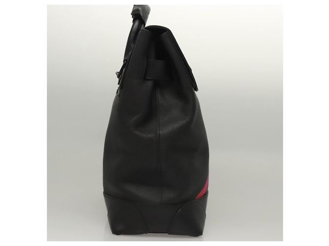 LOUIS VUITTON Borsa a Mano Taiga Steamer PM Nera M30339 LV Auth EC951SM Nero - vista 4