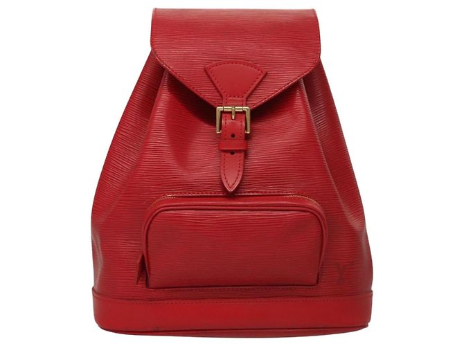 LOUIS VUITTON Zaino Epi Montsouris MM Monaco 700° Rosso LV Auth BD973SAV - vista 13