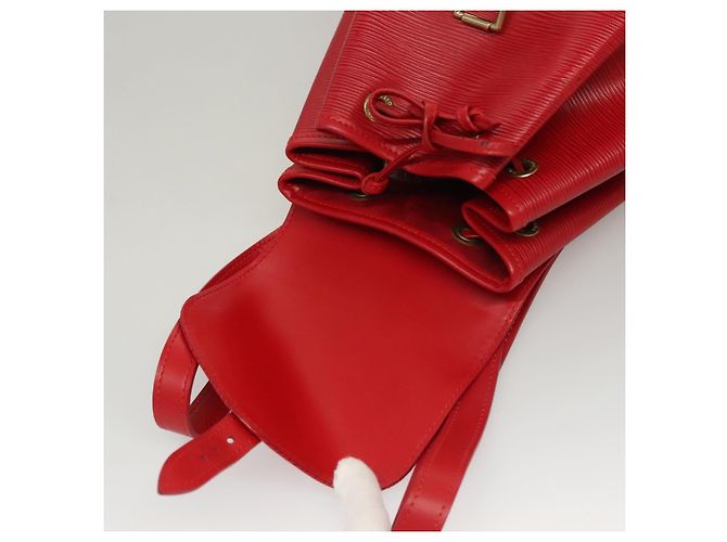 LOUIS VUITTON Zaino Epi Montsouris MM Monaco 700° Rosso LV Auth BD973SAV - vista 27
