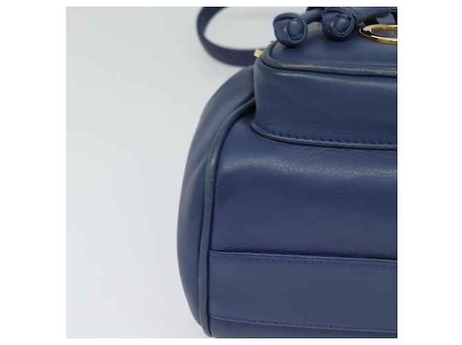 Christian Dior Backpack Leather Blue Auth BA875SAV - view 10