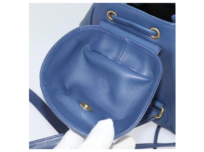 Christian Dior Backpack Leather Blue Auth BA875SAV - view 18