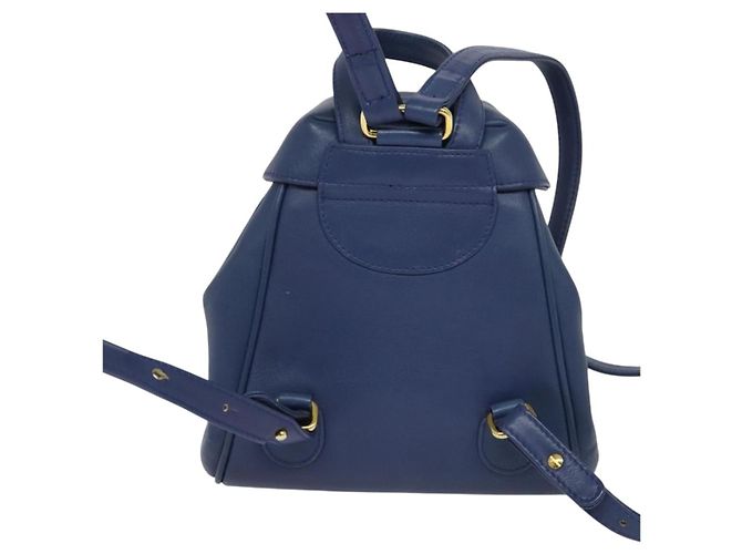 Christian Dior Backpack Leather Blue Auth BA875SAV - view 2