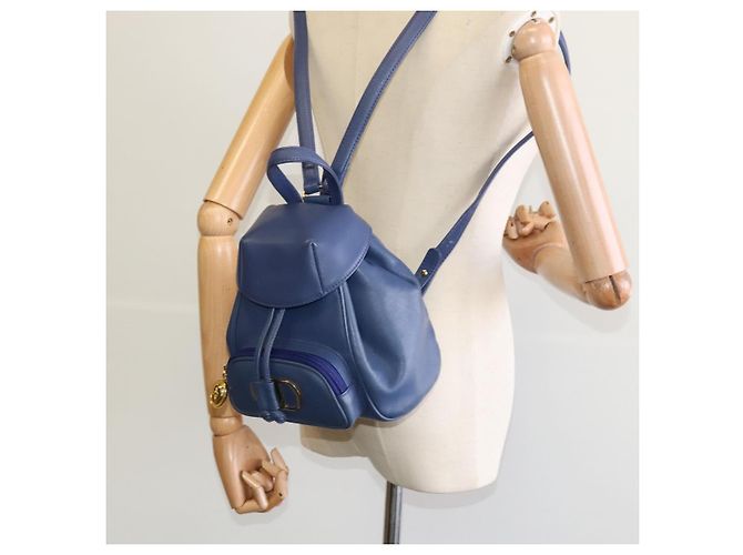 Christian Dior Backpack Leather Blue Auth BA875SAV - view 24