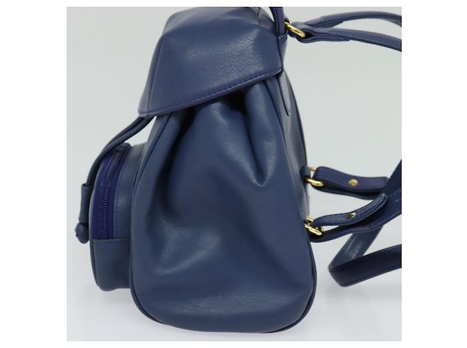 Christian Dior Backpack Leather Blue Auth BA875SAV - view 3