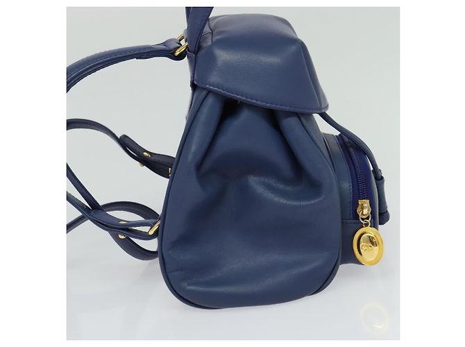 Christian Dior Backpack Leather Blue Auth BA875SAV - view 4