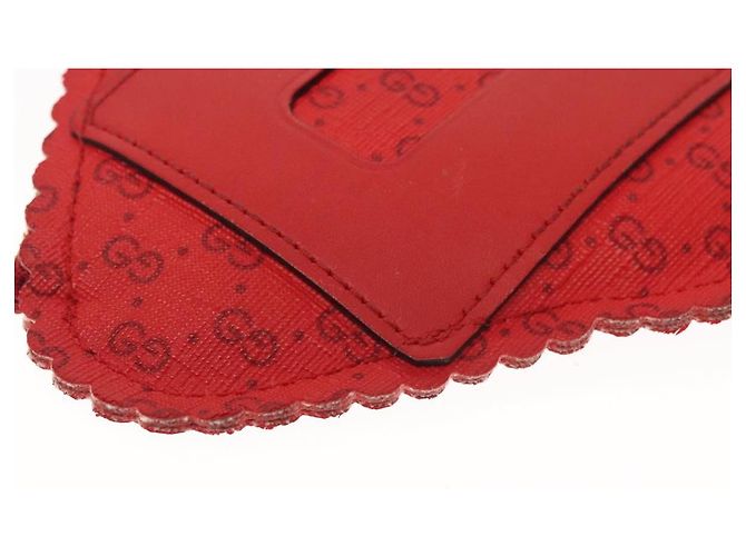 GUCCI Micro GG Supreme Chain Pouch Borsa a Spalla PVC Rossa 576495 Auth 116081SAV Rosso - vista 17