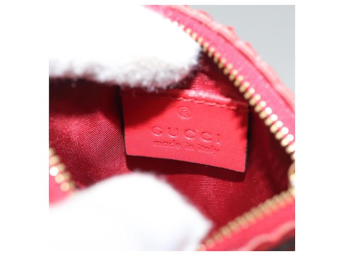 GUCCI Micro GG Supreme Chain Pouch Borsa a Spalla PVC Rossa 576495 Auth 116081SAV Rosso - vista 19
