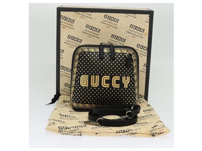 Borsa a spalla in pelle nera GUCCI SEGA Collaboration 511189 Auth BD1503SAV Nero - vista 12