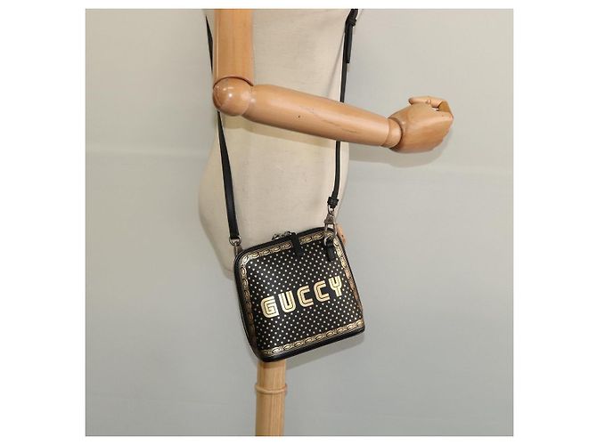 Borsa a spalla in pelle nera GUCCI SEGA Collaboration 511189 Auth BD1503SAV Nero - vista 20