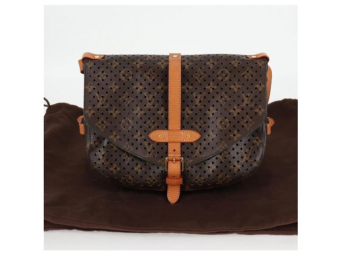 LOUIS VUITTON Borsa a Spalla Monogram Perfo Saumur 30 M93998 LV Auth BA1291SAV Monogramma - vista 12