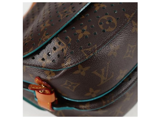 LOUIS VUITTON Borsa a Spalla Monogram Perfo Saumur 30 M93998 LV Auth BA1291SAV Monogramma - vista 19