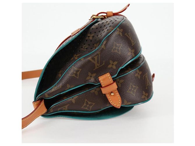 LOUIS VUITTON Borsa a Spalla Monogram Perfo Saumur 30 M93998 LV Auth BA1291SAV Monogramma - vista 3