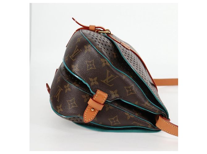 LOUIS VUITTON Borsa a Spalla Monogram Perfo Saumur 30 M93998 LV Auth BA1291SAV Monogramma - vista 4