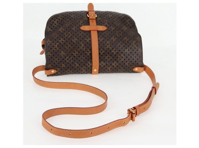 LOUIS VUITTON Borsa a Spalla Monogram Perfo Saumur 30 M93998 LV Auth BA1291SAV Monogramma - vista 7