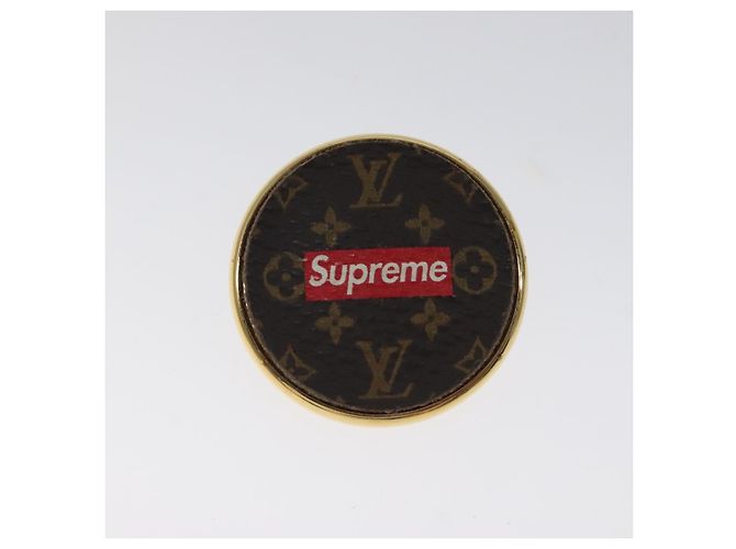 DISTINTIVO SUPREME LOUIS VUITTON metallo dorato MP2076 LV Auth bs24973SAV D'oro Monogramma - vista 2