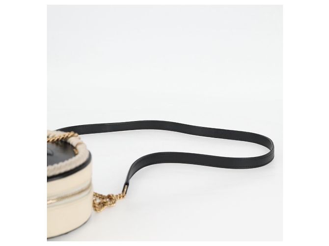 CHANEL Matelassé COCO Marchio Catena Borsa Rotonda in Cordino Pelle Nera CC Auth bs25005SAM Nero D'oro - vista 14