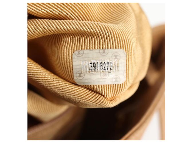 Zaino CHANEL in pelle di vitello beige oro CC Auth kk466V D'oro - vista 11