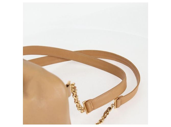 Zaino CHANEL in pelle di vitello beige oro CC Auth kk466V D'oro - vista 15