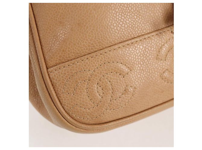 Zaino CHANEL in pelle di vitello beige oro CC Auth kk466V D'oro - vista 20