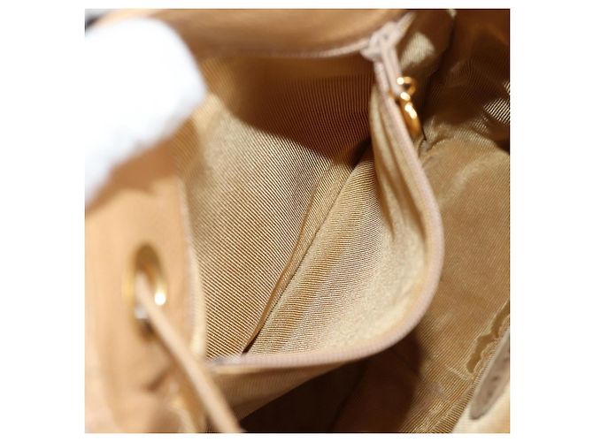 Zaino CHANEL in pelle di vitello beige oro CC Auth kk466V D'oro - vista 30