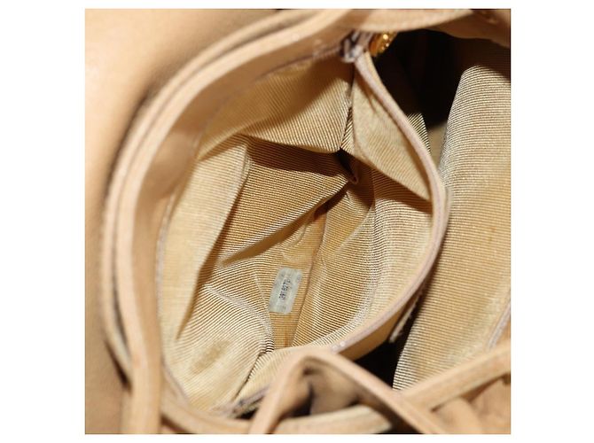 Zaino CHANEL in pelle di vitello beige oro CC Auth kk466V D'oro - vista 32