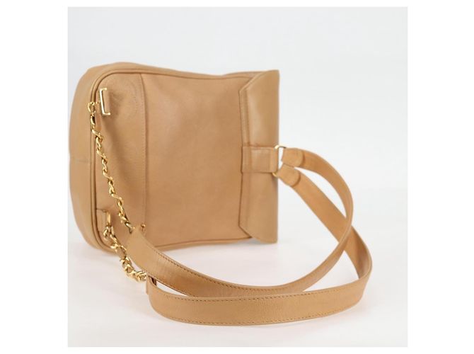 Zaino CHANEL in pelle di vitello beige oro CC Auth kk466V D'oro - vista 8