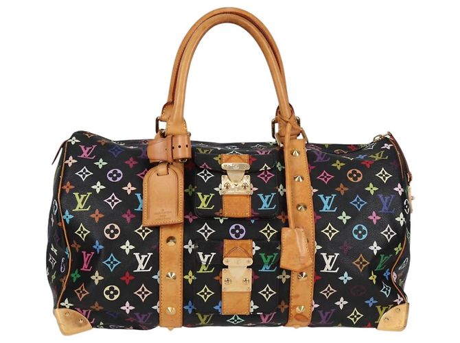 LOUIS VUITTON Keepall 45 Tasche Monogram Multicolor Schwarz M92640 Auth 117676SAV - Ansicht 13