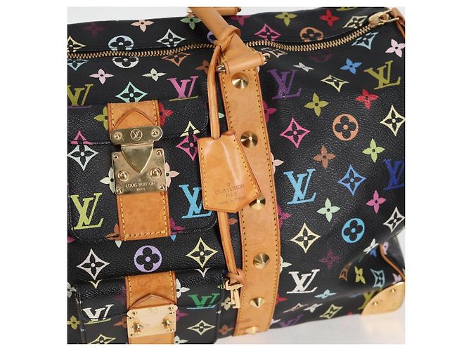 LOUIS VUITTON Keepall 45 Tasche Monogram Multicolor Schwarz M92640 Auth 117676SAV - Ansicht 19