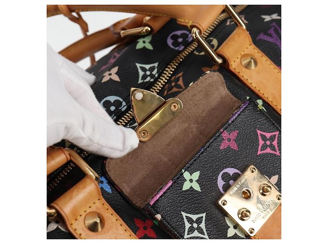 LOUIS VUITTON Keepall 45 Tasche Monogram Multicolor Schwarz M92640 Auth 117676SAV - Ansicht 25