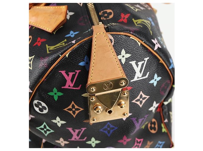 LOUIS VUITTON Keepall 45 Tasche Monogram Multicolor Schwarz M92640 Auth 117676SAV - Ansicht 28