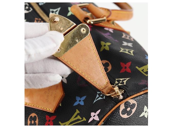 LOUIS VUITTON Keepall 45 Tasche Monogram Multicolor Schwarz M92640 Auth 117676SAV - Ansicht 29