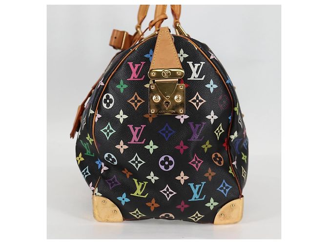 LOUIS VUITTON Keepall 45 Tasche Monogram Multicolor Schwarz M92640 Auth 117676SAV - Ansicht 3