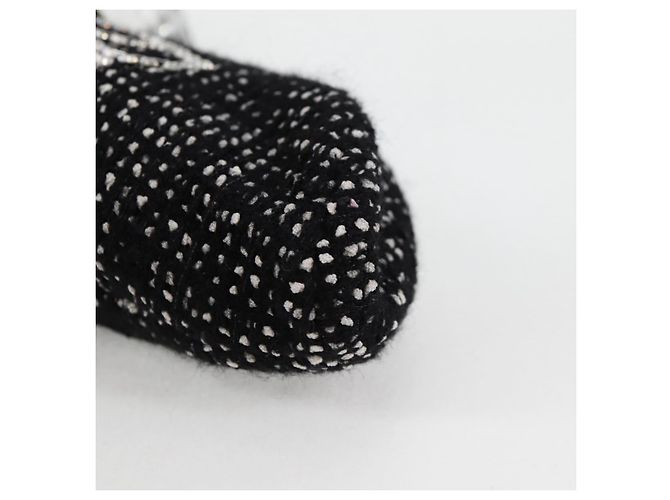 CHANEL Clutch in Tweed Nero Oro CC Auth 124606SAV D'oro - vista 14