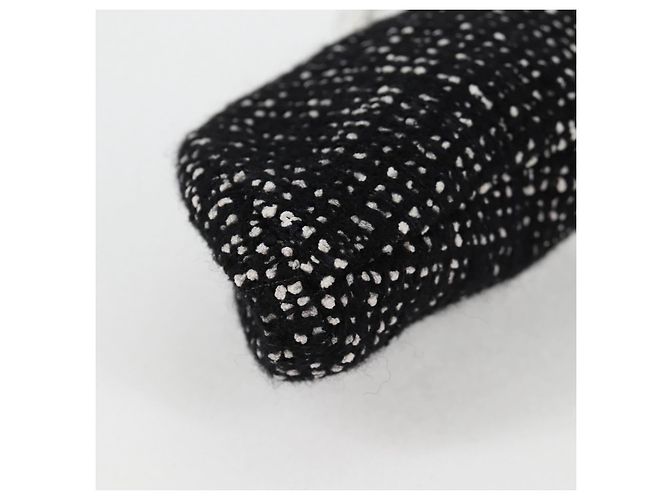 CHANEL Clutch in Tweed Nero Oro CC Auth 124606SAV D'oro - vista 15