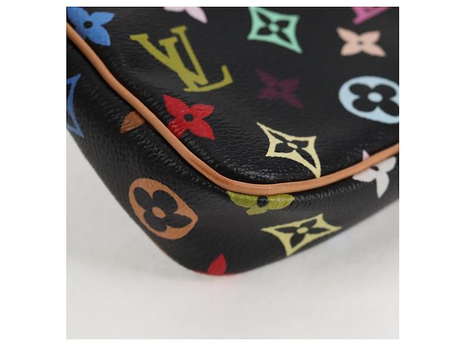 LOUIS VUITTON Pochette Accessoires Multicolore Monogramma Nero M92648 Auth BA1927SAV - vista 14
