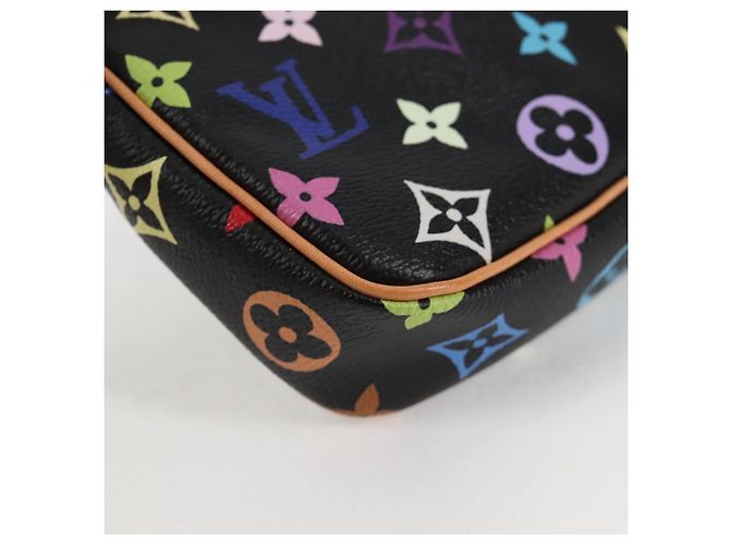 LOUIS VUITTON Pochette Accessoires Multicolore Monogramma Nero M92648 Auth BA1927SAV - vista 16